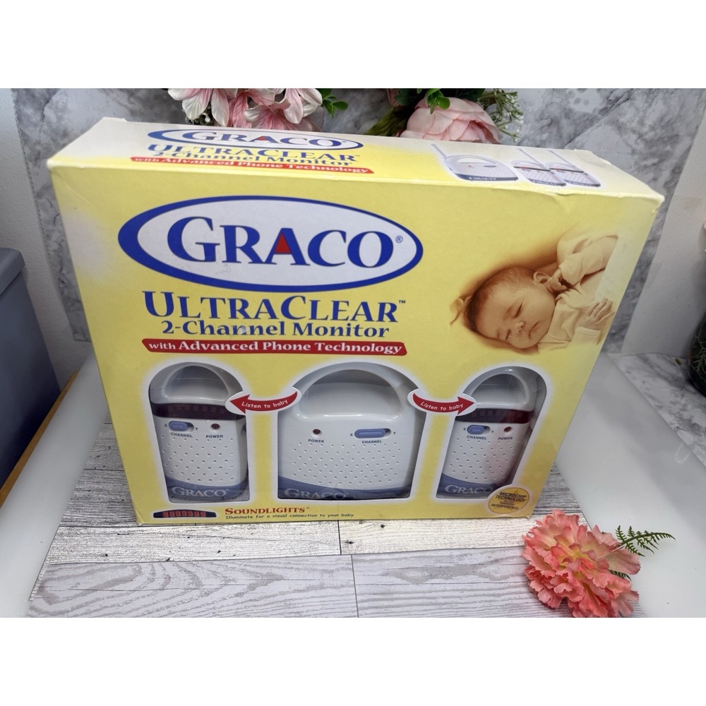 2002 Graco Ultra Clear 2 Channel Baby Monitor w Advanced Phone Tech New In Box - Picture 16 of 16